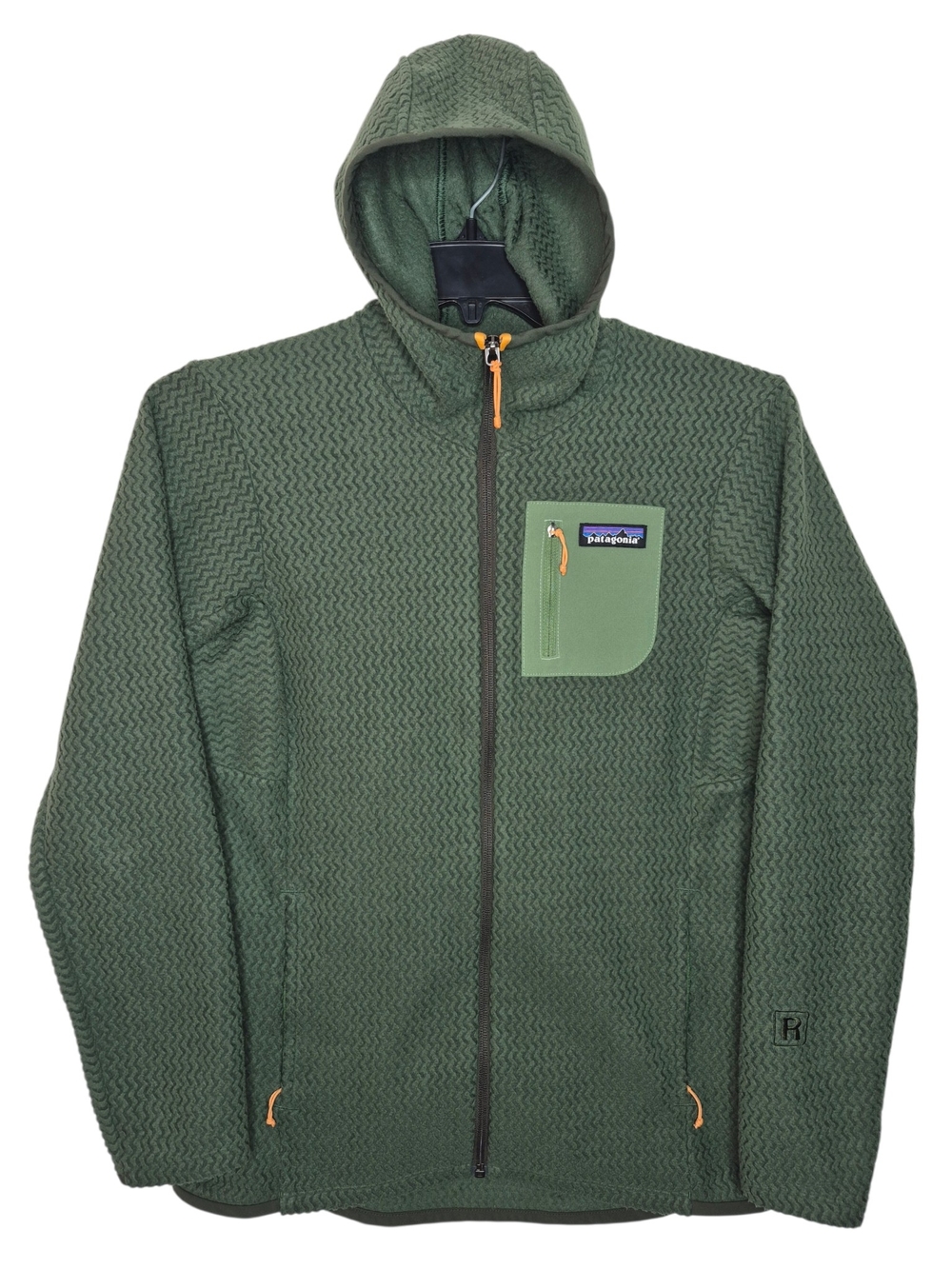 Patagonia R1 Fleece Full Zip Hooded Jacket Green Womens M 20x26